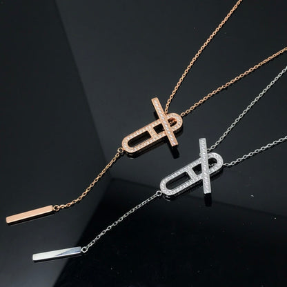 [NOBLE AURA]HM NECKLACE PLATINUM ROSE GOLD DIAMOND