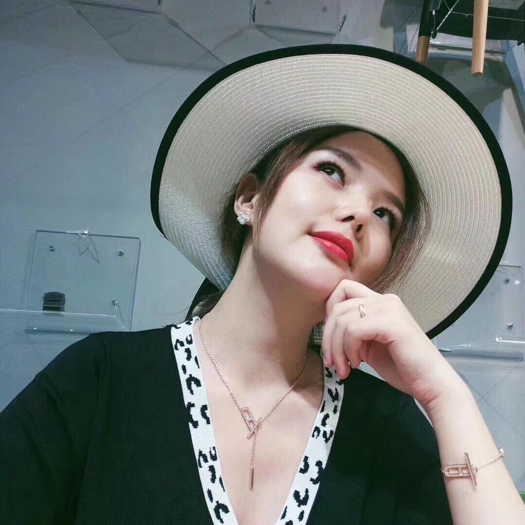 [NOBLE AURA]HM NECKLACE PLATINUM ROSE GOLD DIAMOND