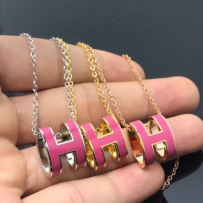 [NOBLE AURA]H NECKLACE PINK