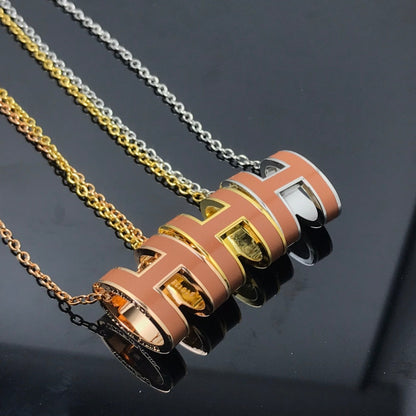 [NOBLE AURA]H NECKLACE BROWN
