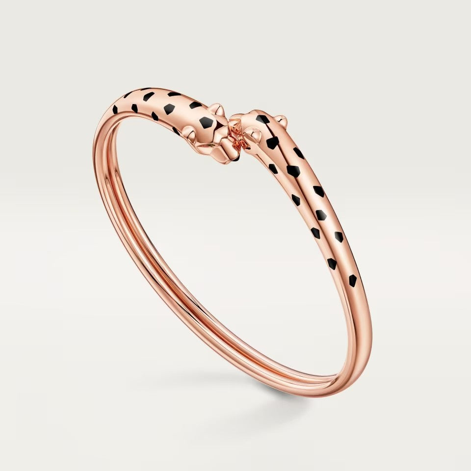 [NOBLE AURA] PANTHERE DOUBLE HEADED OPEN BRACELET