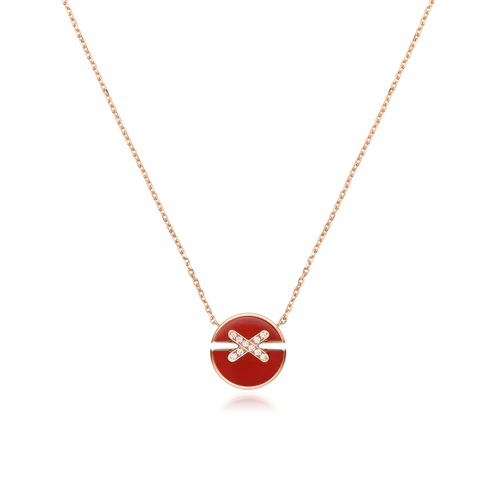 [NOBLE AURA]JEUX DE ROSE GOLD DIAMOND NECKLACE