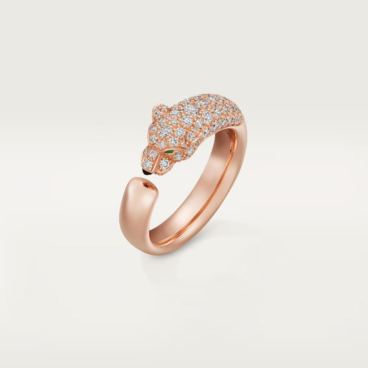 [NOBLE AURA] PANTHERE HALF DIAMOND SMALL RING