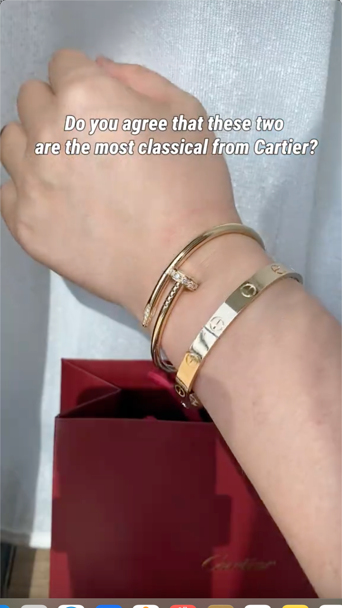 [NOBLE AURA] LOVE Classic & JUSTE Diamond Bracelet Stack Set