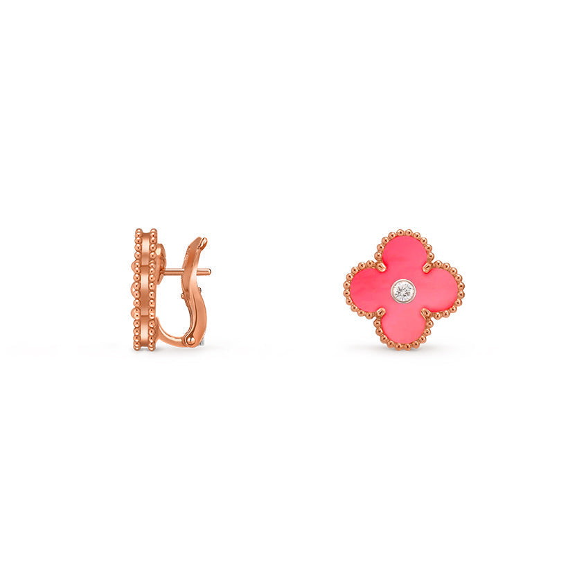 [NOBLE AURA]CLOVER 15MM MOP DIAMOND EARRINGS COLLECTION
