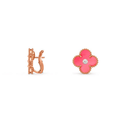 [NOBLE AURA]CLOVER 15MM MOP DIAMOND EARRINGS COLLECTION