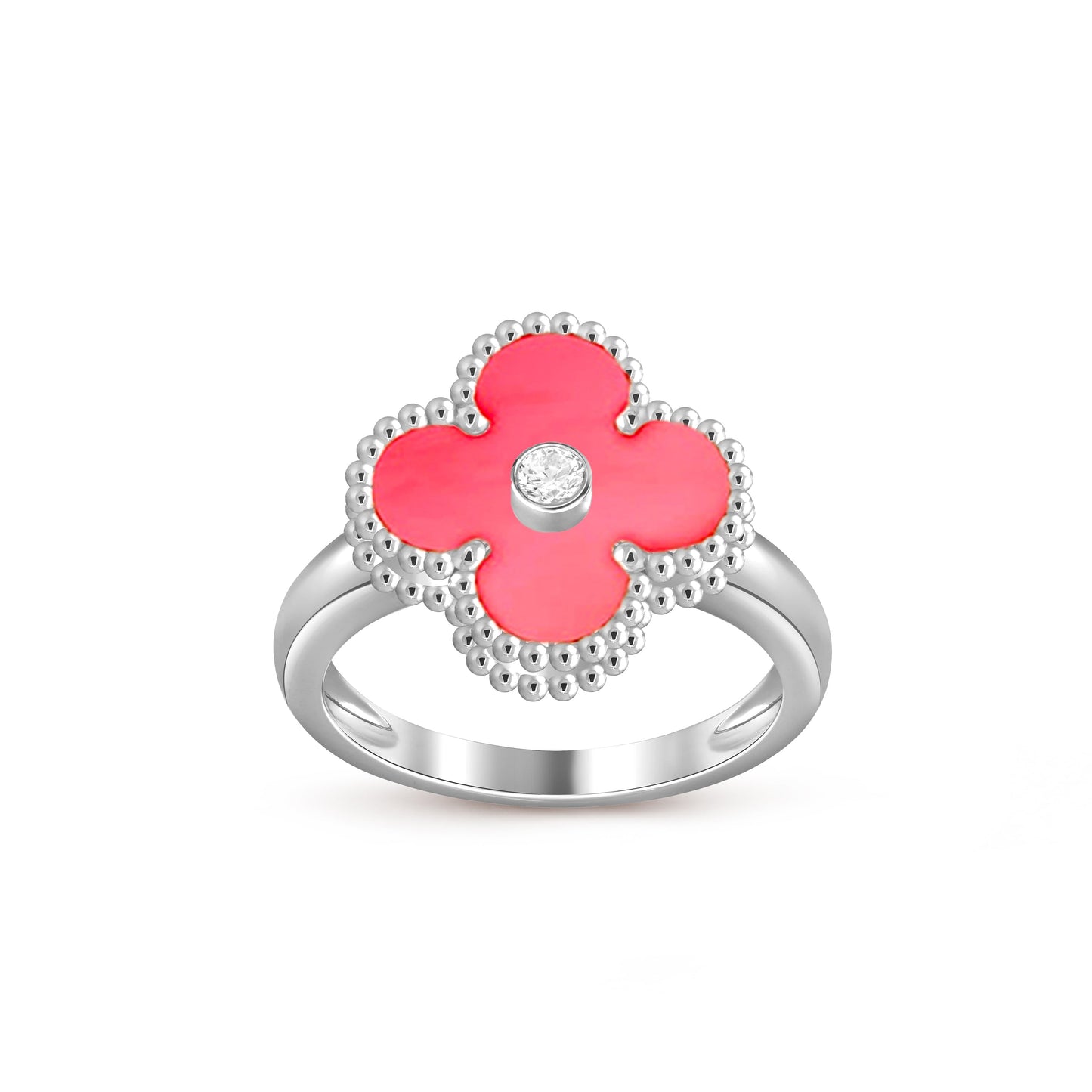 [NOBLE AURA]CLOVER SILVER DIOMND RING COLLECTION