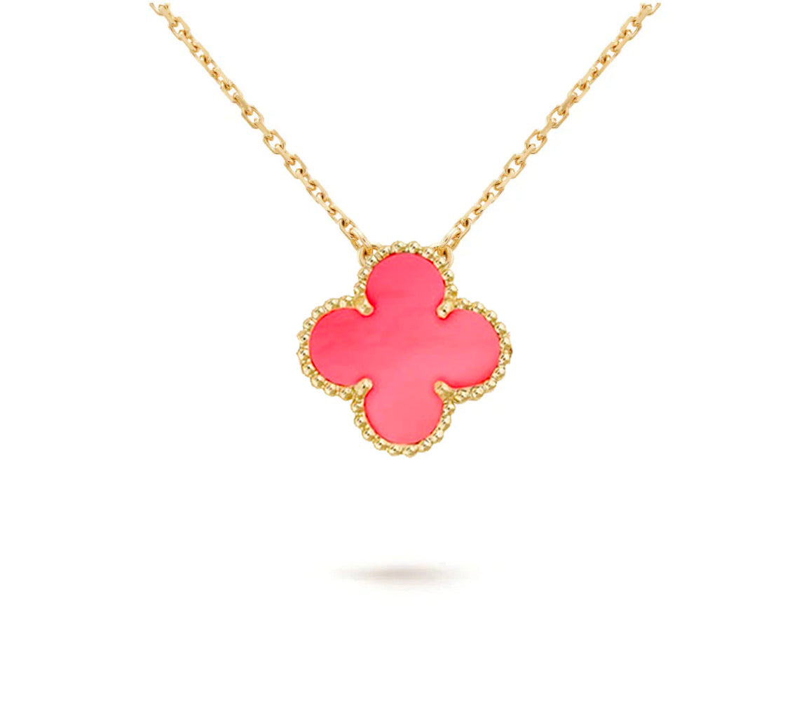 [NOBLE AURA] CLOVER 15MM SINGLE FLOWER NECKLACE COLLECTION