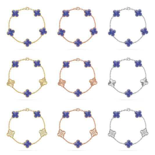 [NOBLE AURA]CLOVER 5 MOTIF BLUE VEINS BRACELET COLLECTION