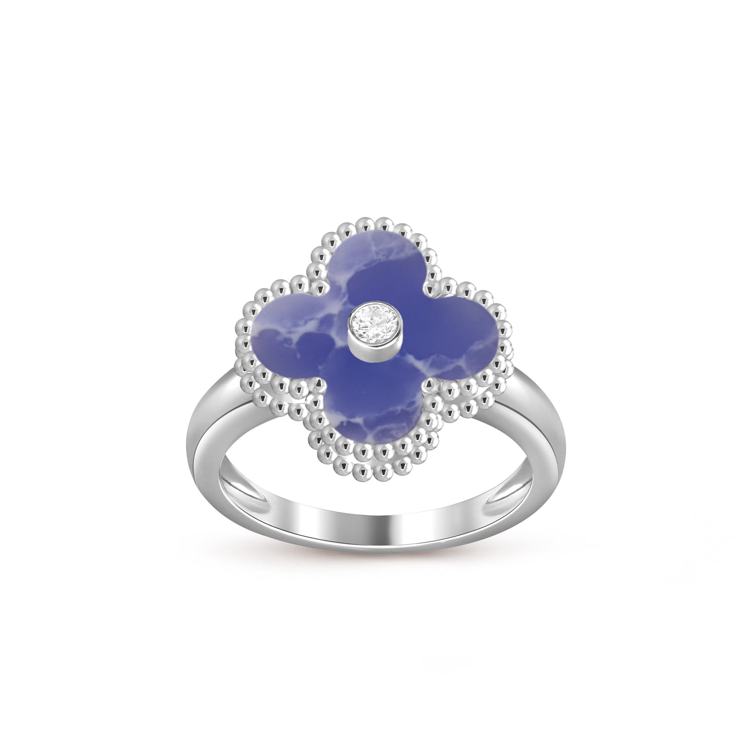 [NOBLE AURA]CLOVER SILVER DIOMND RING COLLECTION