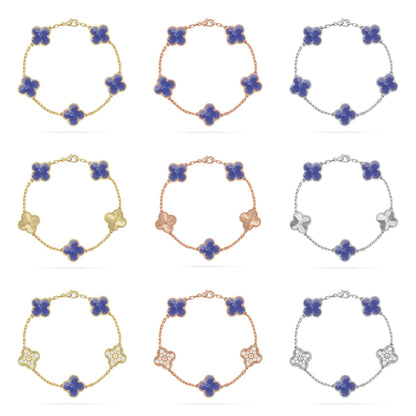 [NOBLE AURA]CLOVER 5 MOTIF BLUE VEINS BRACELET COLLECTION