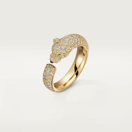 [NOBLE AURA] PANTHERE FULL DIAMOND SMALL RING