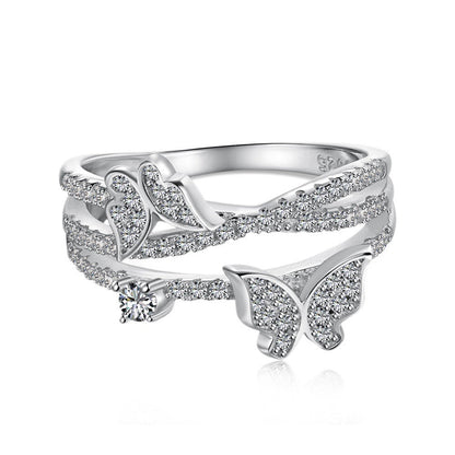 Butterfly Silver Ring Collection