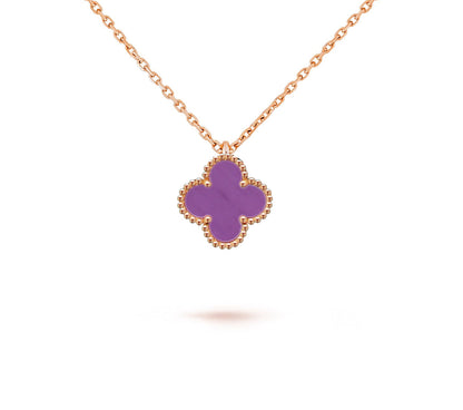 [NOBLE AURA]CLOVER MINI 9.5MM CARNELIANS NECKLACE COLLECTION