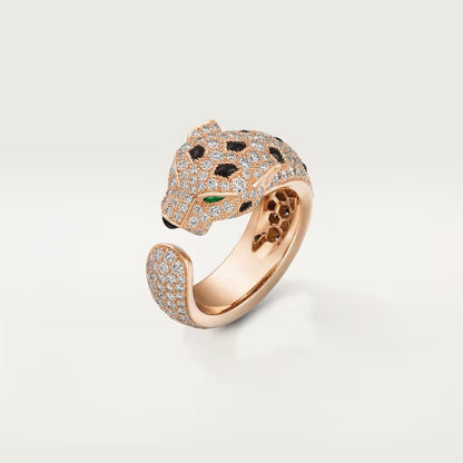 [NOBLE AURA] PANTHERE SPOTTED FULL DIAMOND MEDIUM RING