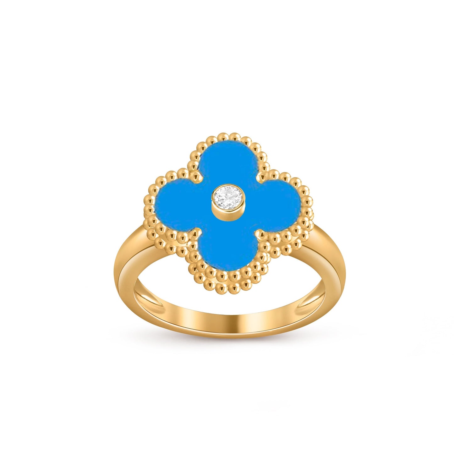 [NOBLE AURA]CLOVER DIAMOND RING GOLD COLLECTION