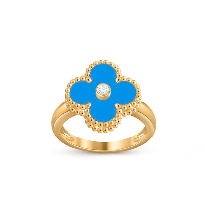 [NOBLE AURA]CLOVER DIAMOND RING GOLD COLLECTION