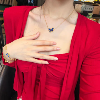[NOBLE AURA] 2026 NEW LUCKY BUTTERFLY 1 MOTIFS NECKLACE