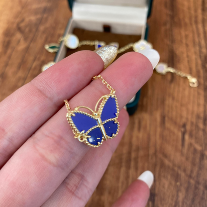 [NOBLE AURA] 2026 NEW LUCKY BUTTERFLY 1 MOTIFS NECKLACE