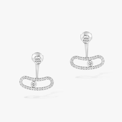 [NOBLE AURA]MOVE UNO SILVER DIAMOND EARRINGS
