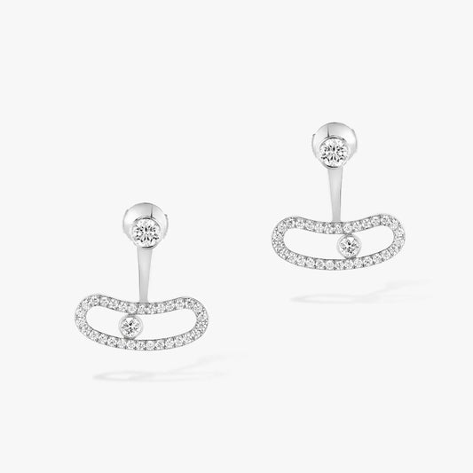 [NOBLE AURA]MOVE UNO SILVER DIAMOND EARRINGS