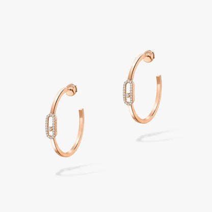 [NOBLE AURA]CREOLES MOVE UNO PM DIAMOND EARRINGS