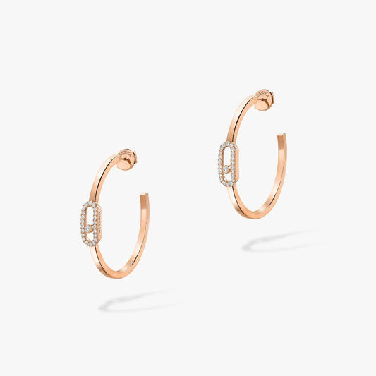 [NOBLE AURA]CREOLES MOVE UNO PM DIAMOND EARRINGS