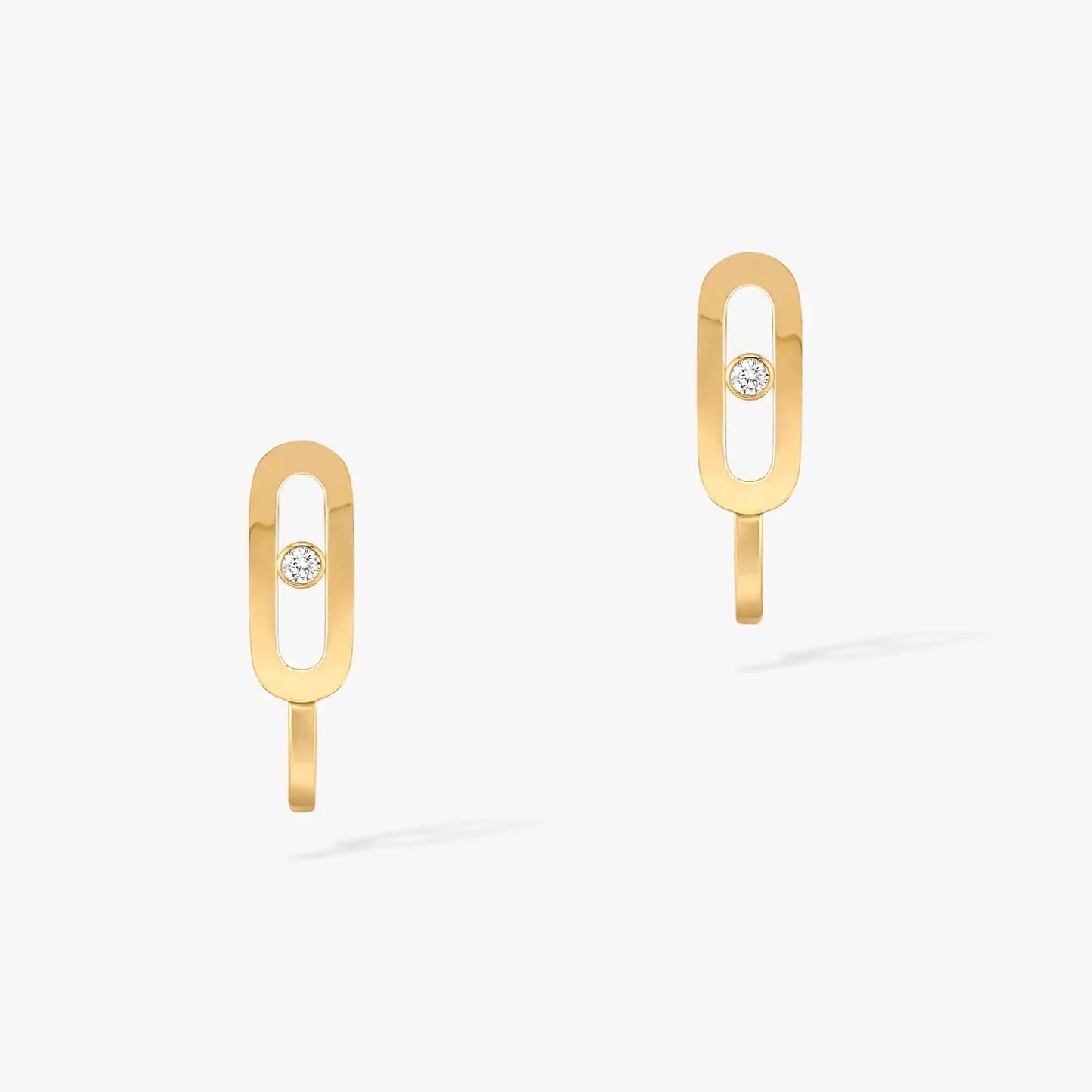 [NOBLE AURA]CREOLES MOVE UNO MINI 1 DIAMOND EARRINGS