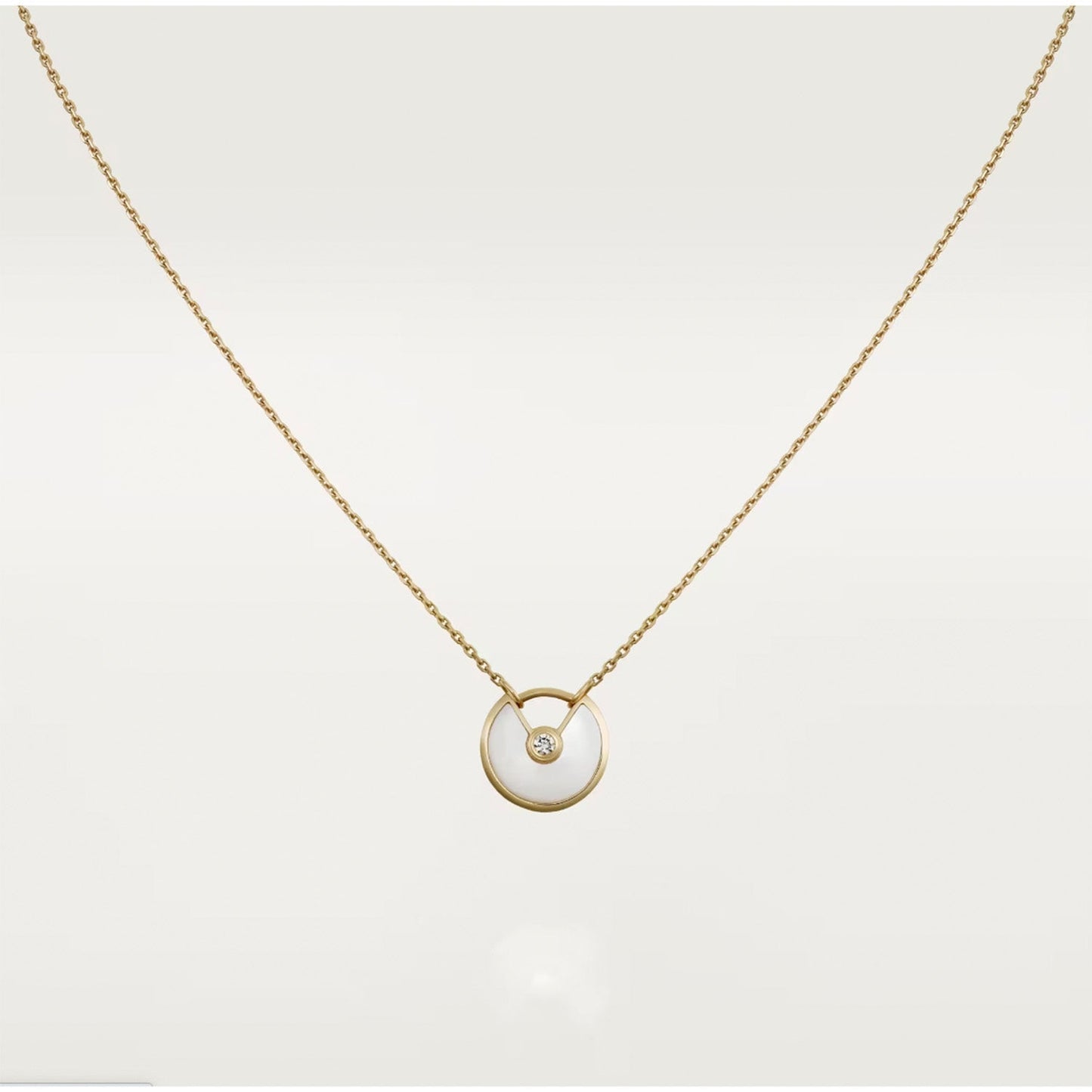 [NOBLE AURA]AMULETTE ROSE GOLD MOP NECKLACE
