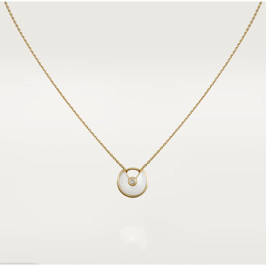 [NOBLE AURA]AMULETTE ROSE GOLD MOP NECKLACE