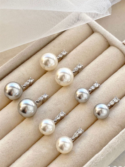 Diamond Pearl Ear studs