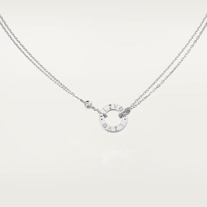 [NOBLE AURA]LOVE NECKLACE 16MM 2 DIAMONDS