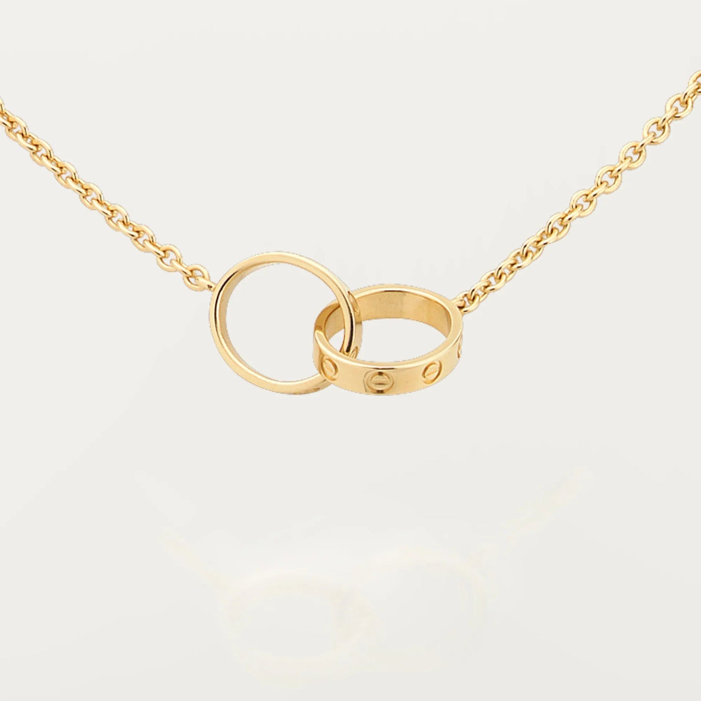 [NOBLE AURA] LOVE DOUBLE RING NECKLACE