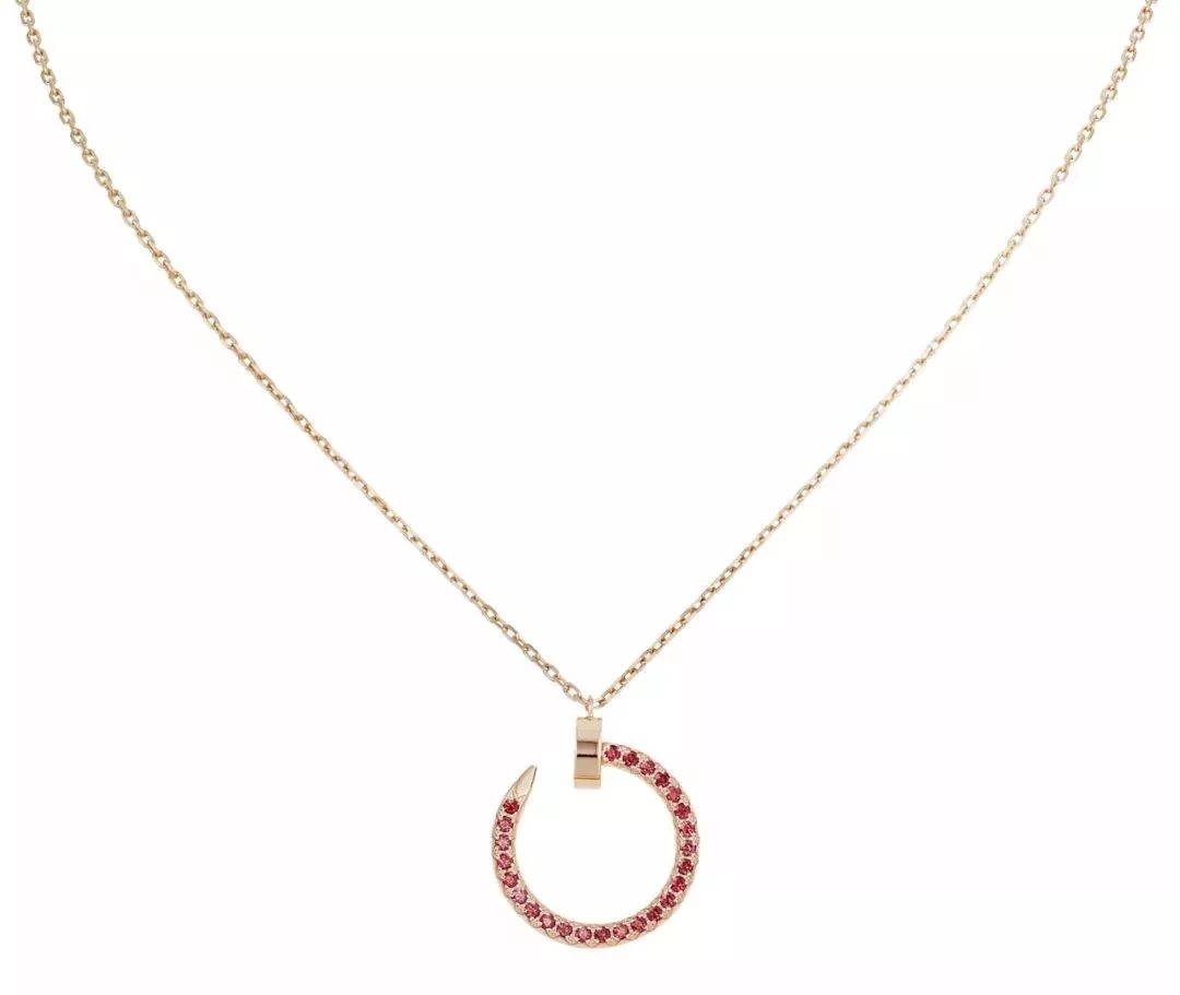 [NOBLE AURA]JUSTE NECKLACE GOLD RED DIAMONDS