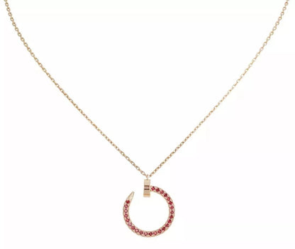 [NOBLE AURA]JUSTE NECKLACE GOLD RED DIAMONDS
