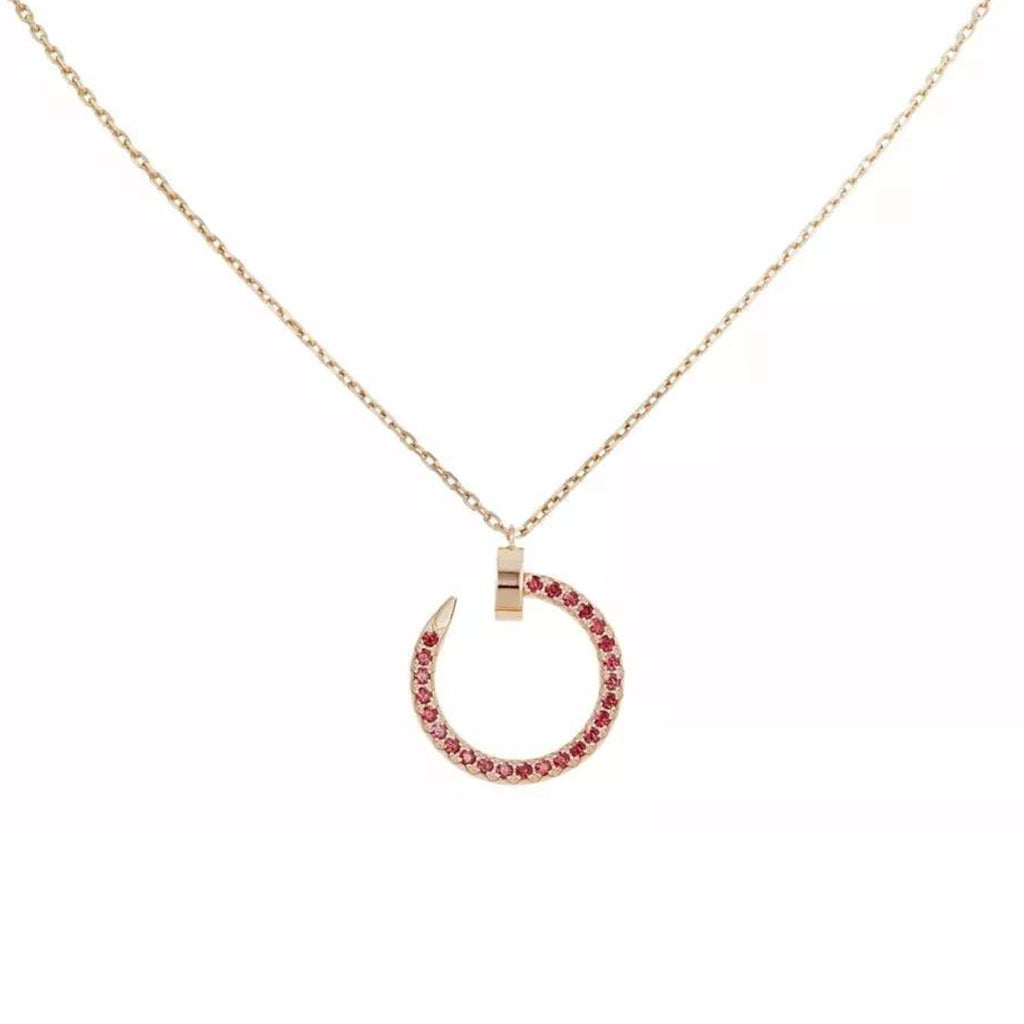 [NOBLE AURA] JUSTE NECKLACE RED FULL DIAMONDS