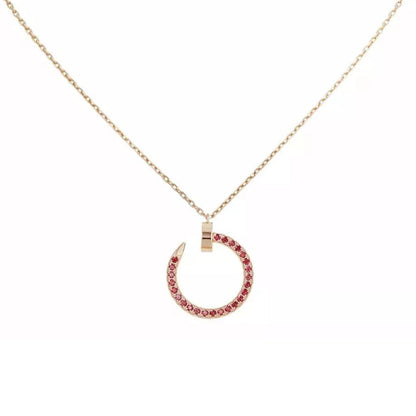 [NOBLE AURA] JUSTE NECKLACE RED FULL DIAMONDS