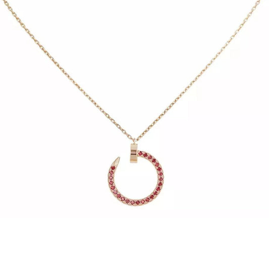 [NOBLE AURA] JUSTE NECKLACE RED FULL DIAMONDS