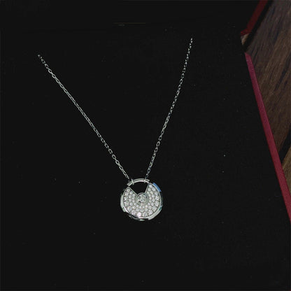 [NOBLE AURA]AMULETTE SILVER FULL DIAMOND NECKLACE