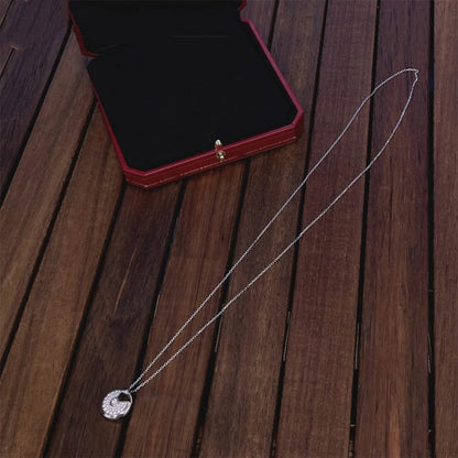 [NOBLE AURA]AMULETTE SILVER FULL DIAMOND NECKLACE