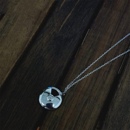 [NOBLE AURA]AMULETTE SILVER FULL DIAMOND NECKLACE