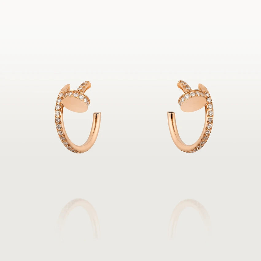 [NOBLE AURA]JUSTE EARRINGS 12.75MM PINK GOLD DIAMOND