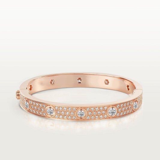 [NOBLE AURA]LOVE BRACELET 6.1MM DIAMOND-PAVED 10 BIG DIAMONDS