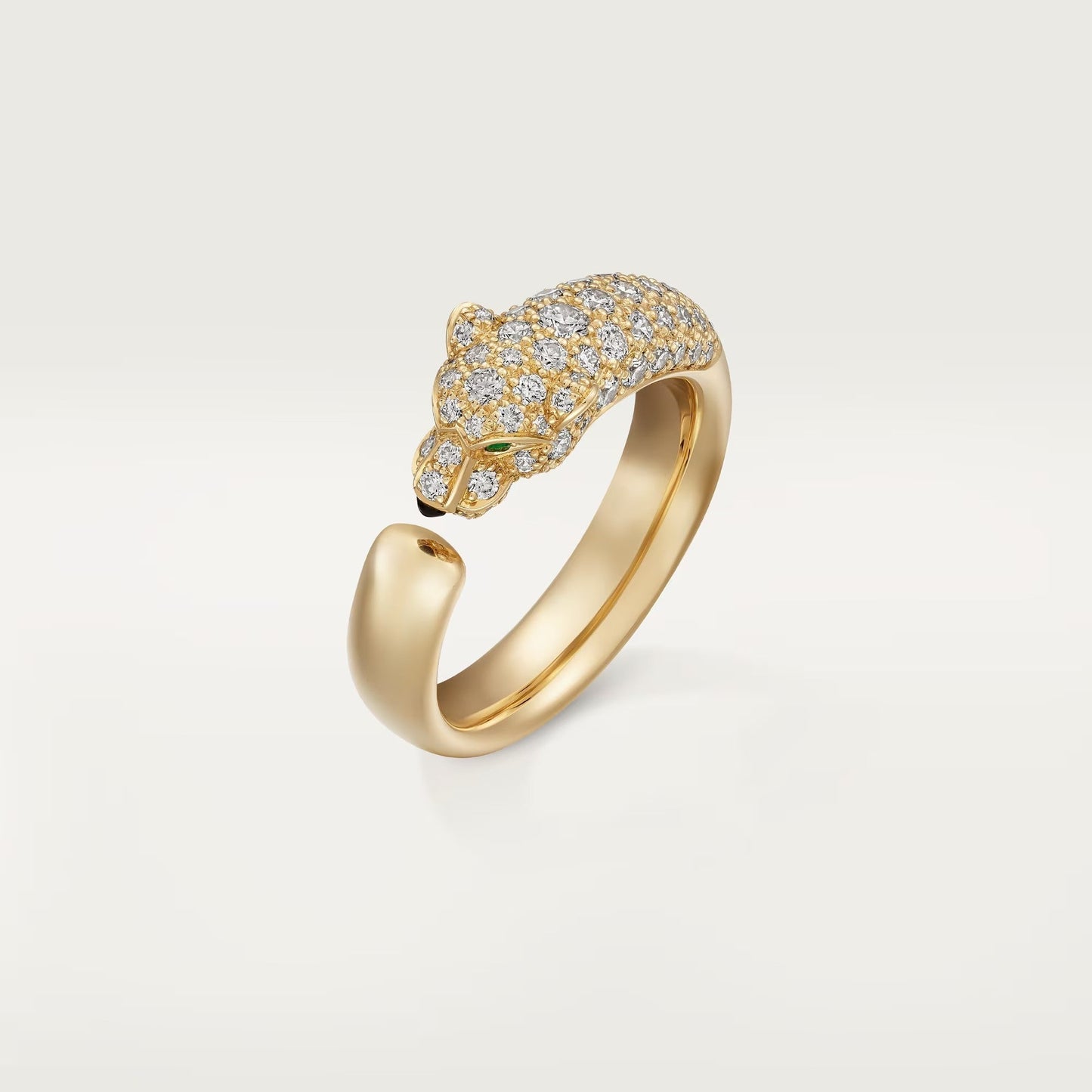 [NOBLE AURA] PANTHERE HALF DIAMOND SMALL RING