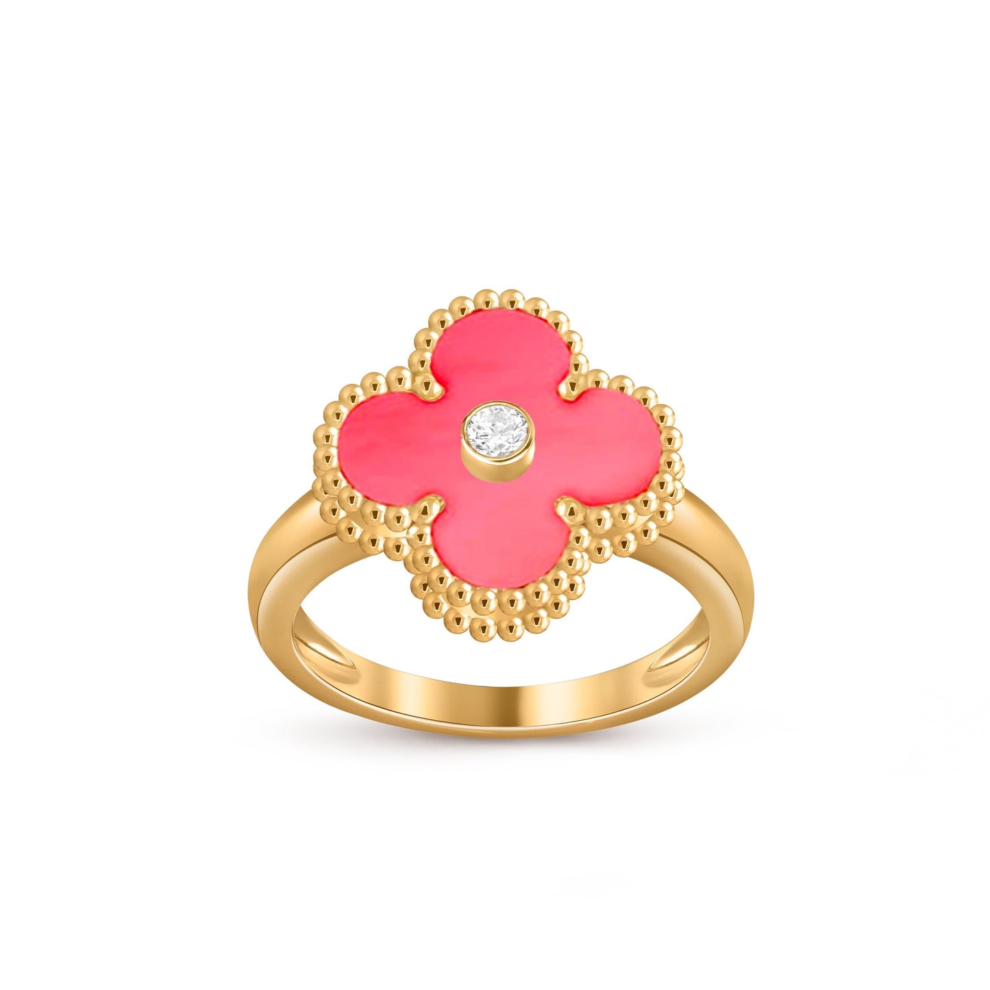 [NOBLE AURA]CLOVER DIAMOND RING GOLD COLLECTION