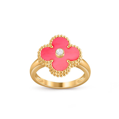 [NOBLE AURA]CLOVER DIAMOND RING GOLD COLLECTION