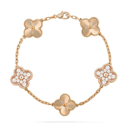 [NOBLE AURA] CLOVER 5 MOTIF LASER BRACELET COLLECTION