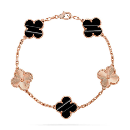 [NOBLE AURA] CLOVER 5 MOTIF PULSAR STONE BRACELET COLLECTION