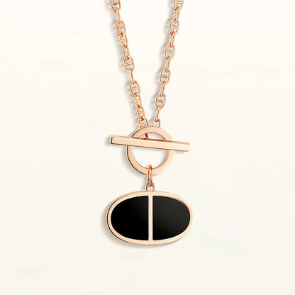 [NOBLE AURA]CHAINE VERSO BLACK CERAMIC NECKLACE