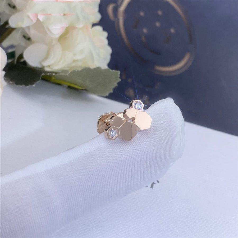 [NOBLE AURA]BEE LOVE PINK GOLD DIAMOND EARRINGS